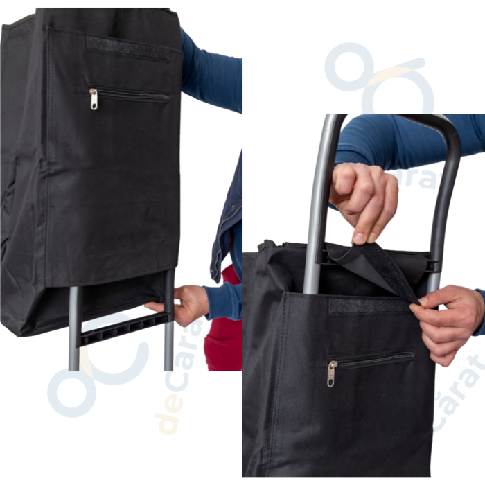 Carucior cumparaturi X 120 FLORICICA, capacitate incarcare 28 kg, volum 51 l, rosu