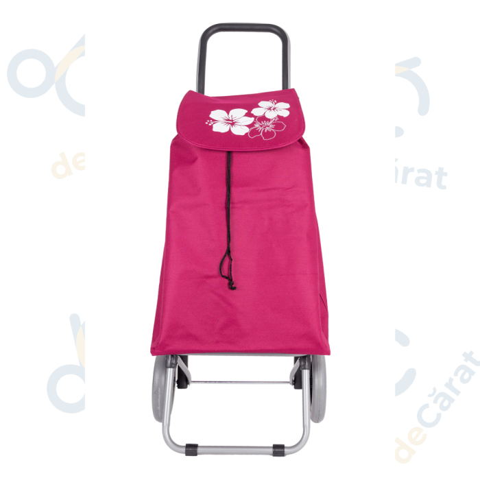 Carucior cumparaturi X 120 FLORICICA, capacitate incarcare 28 kg, volum 51 l, rosu