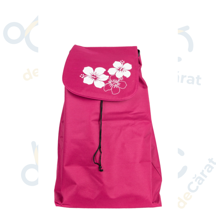 Carucior cumparaturi X 120 FLORICICA, capacitate incarcare 28 kg, volum 51 l, rosu