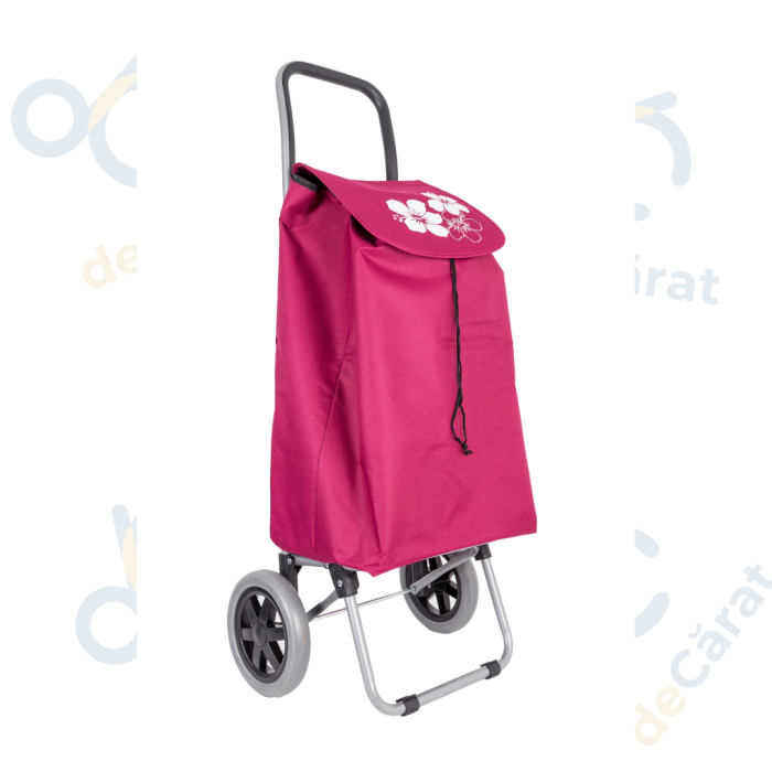 Carucior cumparaturi X 120 FLORICICA, capacitate incarcare 28 kg, volum 51 l, rosu