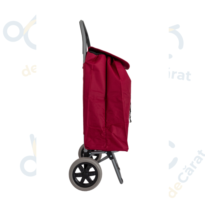 Carucior cumparaturi X 120 FLORICICA, capacitate incarcare 28 kg, volum 51 l, rosu