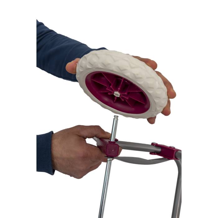 Carucior cumparaturi X 50 COLORAT, capacitate incarcare 15 kg, volum 32 l, rosu