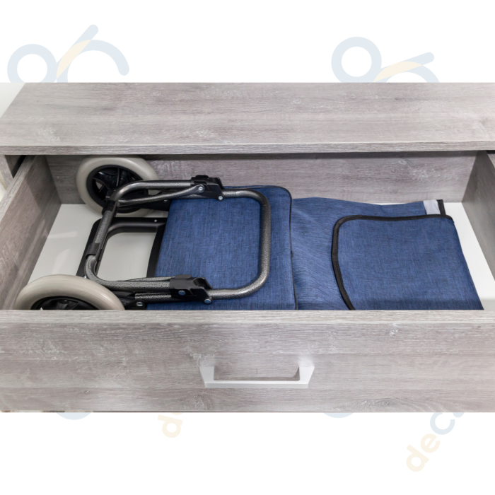 Carucior cumparaturi X 100 FLEXIBIL MARE, capacitate incarcare 15 kg, volum 40 l, albastru